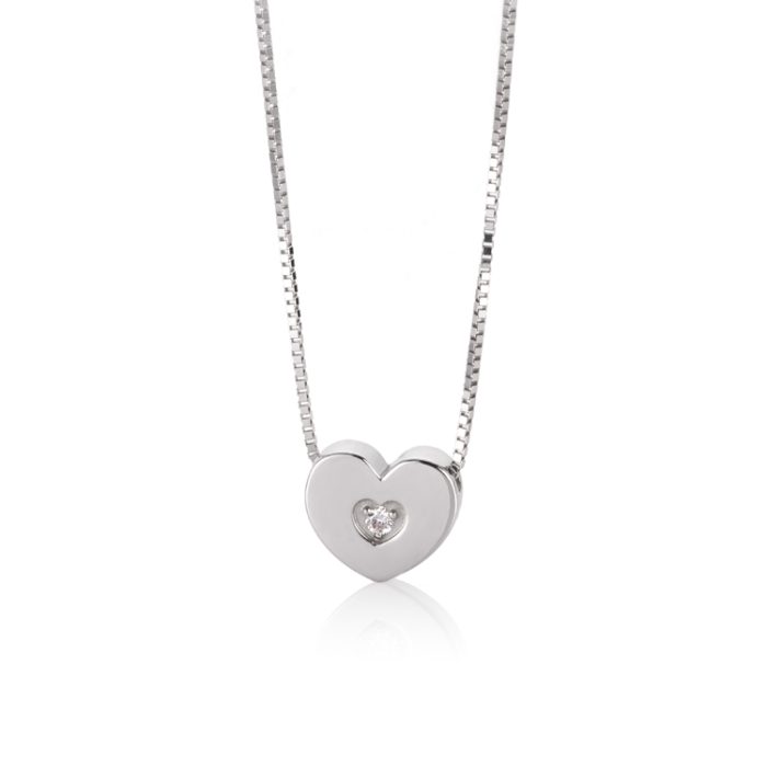 The Way ogrlica - Puno srce sa dijamantom