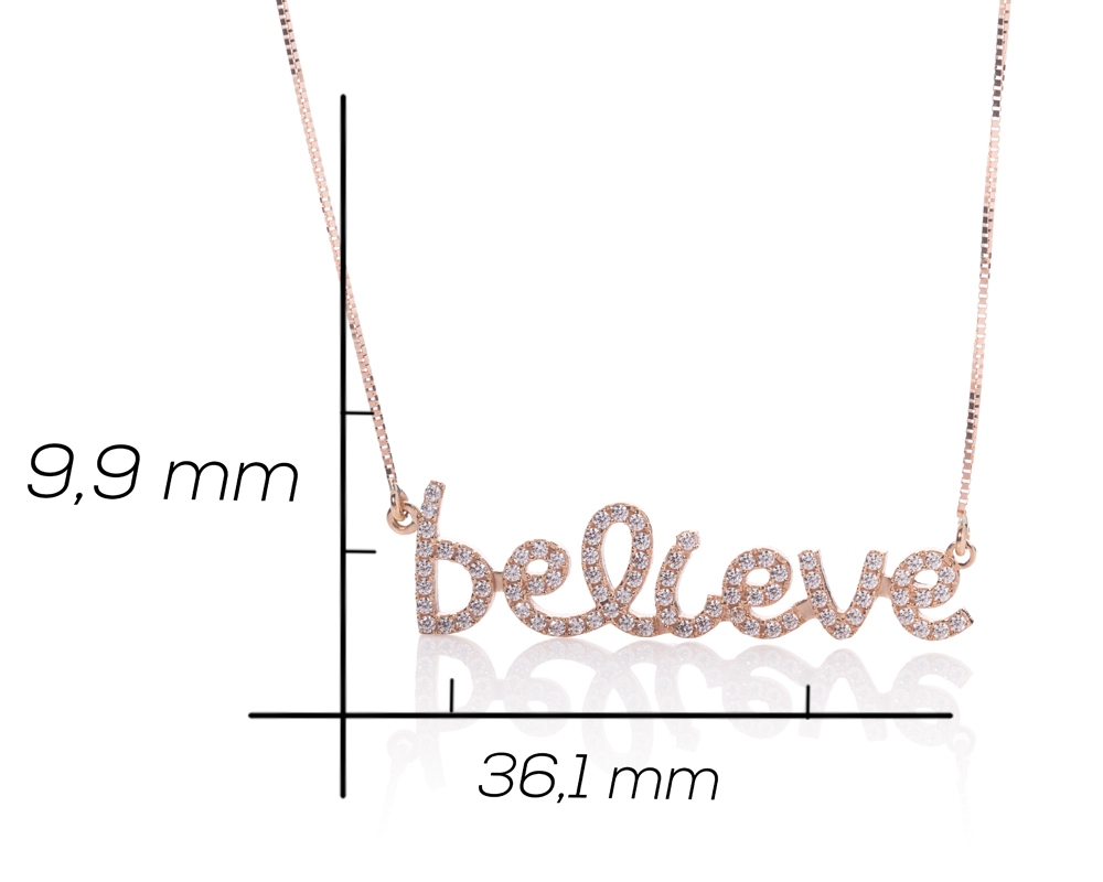 The Way ogrlica sa cirkonima - Believe - Slika 2