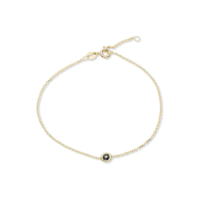 Zlatna narukvica sa crnim cirkonom