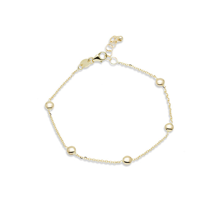 Zlatna narukvica sa kuglicama