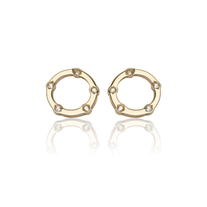 Zlatne 9am minđuše - Blistavi krugovi