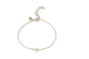 Zlatna 9am narukvica - Srce sa dijamantom