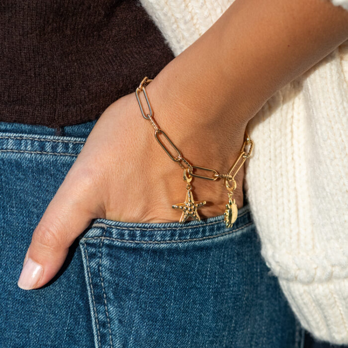 Aqua Charms – Zlatni privezak "Morska zvezda"